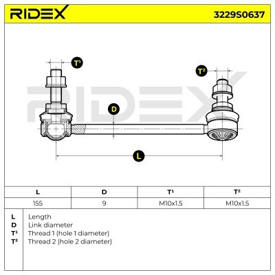Łącznik Stabilizatora RIDEX 3229S0637 3229S0637 - foto 5