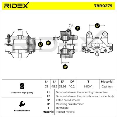 Zacisk Hamulcowy RIDEX 78B0279 78B0279 - foto 8