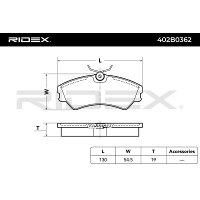 Klocki hamulcowe RIDEX 402B0362 402B0362 - foto 8