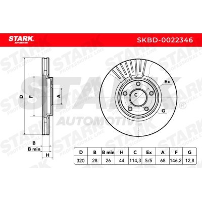 Tarcza hamulcowa Stark SKBD-0022346 SKBD-0022346 - foto 5