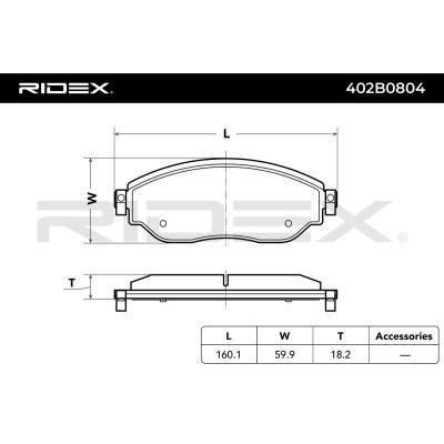 Klocki hamulcowe RIDEX 402B0804 402B0804 - foto 3