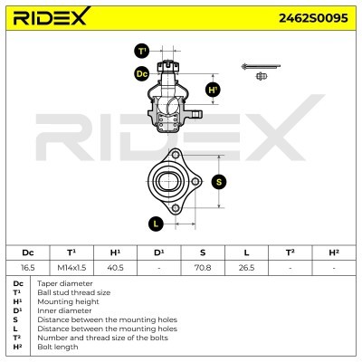 Sworzeń wahacza RIDEX 2462S0095 2462S0095 - foto 6
