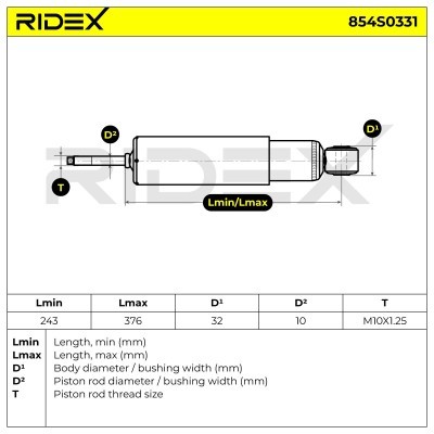 Amortyzator RIDEX 854S0331 854S0331 - foto 5