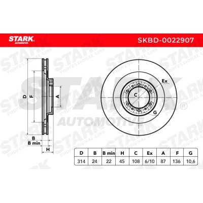 Tarcza hamulcowa Stark SKBD-0022907 SKBD-0022907 - foto 5