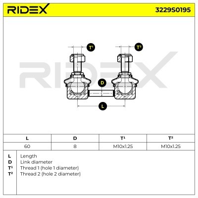 Łącznik Stabilizatora RIDEX 3229S0195 3229S0195 - foto 6