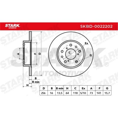 Tarcza hamulcowa Stark SKBD-0022202 SKBD-0022202 - foto 4
