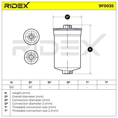 Filtr Paliwa RIDEX 9F0035 9F0035 - foto 5