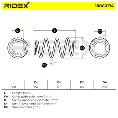Sprężyna Zawieszenia RIDEX 188C0174 188C0174 - foto 5