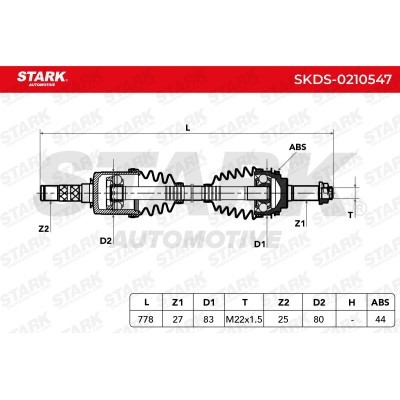 Półoś Napędowa Stark SKDS-0210547 SKDS-0210547 - foto 6