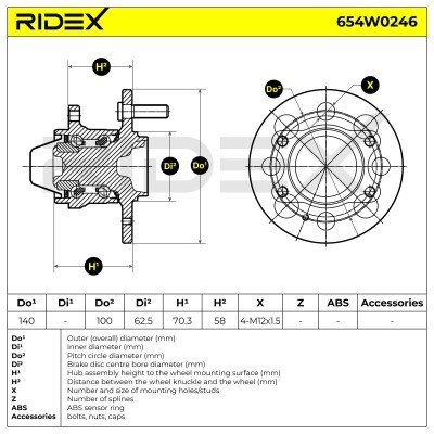 Łożysko Koła RIDEX 654W0246 654W0246 - foto 6