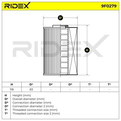 Filtr Paliwa RIDEX 9F0279 9F0279 - foto 4
