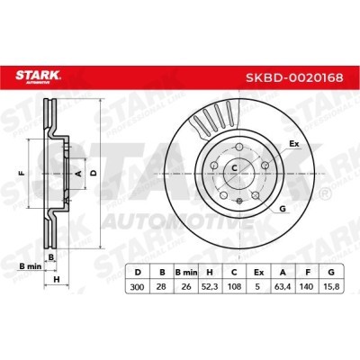 Tarcza hamulcowa Stark SKBD-0020168 SKBD-0020168 - foto 5