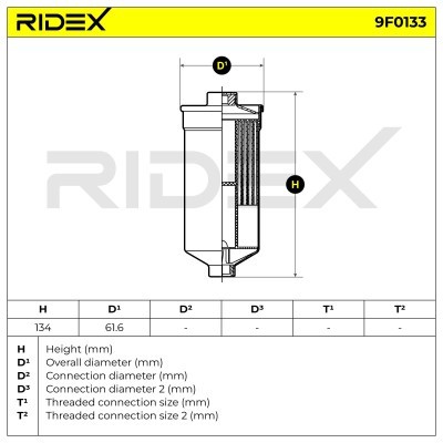 Filtr Paliwa RIDEX 9F0133 9F0133 - foto 7