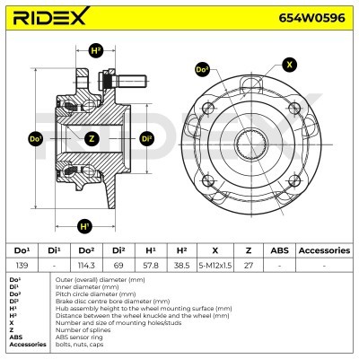 Łożysko Koła RIDEX 654W0596 654W0596 - foto 7