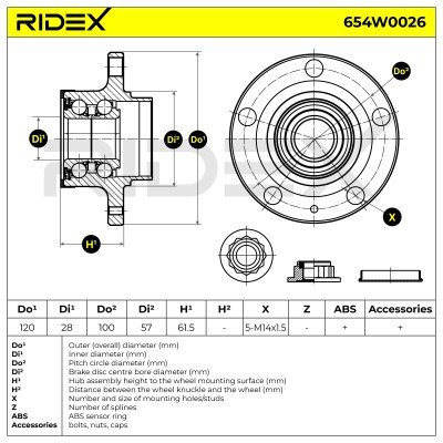 Łożysko Koła RIDEX 654W0026 654W0026 - foto 5
