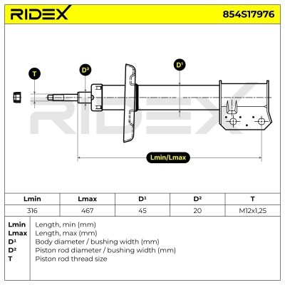 Amortyzator RIDEX 854S17976 854S17976 - foto 9