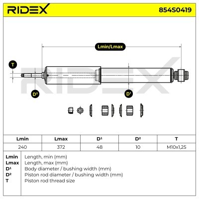 Amortyzator RIDEX 854S0419 854S0419 - foto 9