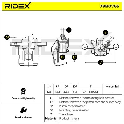 Zacisk Hamulcowy RIDEX 78B0765 78B0765 - foto 6