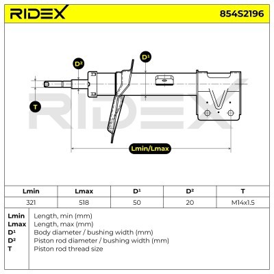 Amortyzator RIDEX 854S2196 854S2196 - foto 8