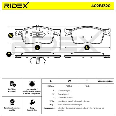 Klocki hamulcowe RIDEX 402B1320 402B1320 - foto 7