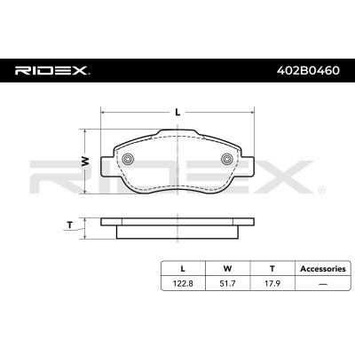 Klocki hamulcowe RIDEX 402B0460 402B0460 - foto 5