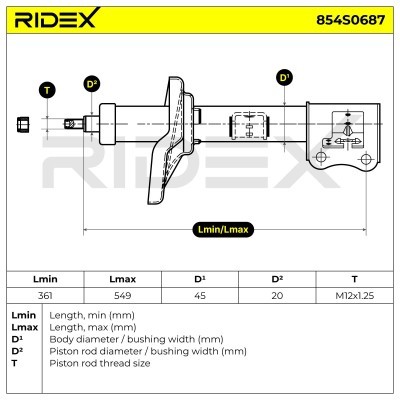 Amortyzator RIDEX 854S0687 854S0687 - foto 9