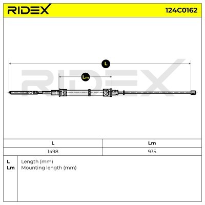 Linka Hamulca Ręcznego RIDEX 124C0162 124C0162 - foto 6