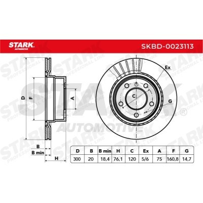 Tarcza hamulcowa Stark SKBD-0023113 SKBD-0023113 - foto 5