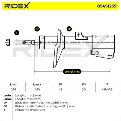 Amortyzator RIDEX 854S1239 854S1239 - foto 8