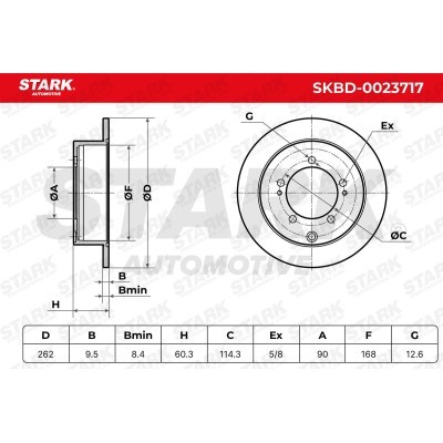 Tarcza hamulcowa Stark SKBD-0023717 SKBD-0023717 - foto 4