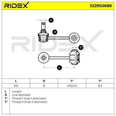 Łącznik Stabilizatora RIDEX 3229S0688 3229S0688 - foto 6