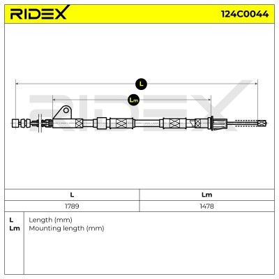 Linka Hamulca Ręcznego RIDEX 124C0044 124C0044 - foto 6