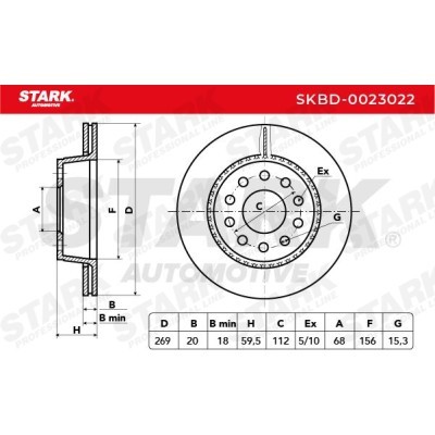 Tarcza hamulcowa Stark SKBD-0023022 SKBD-0023022 - foto 5