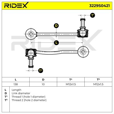 Łącznik Stabilizatora RIDEX 3229S0421 3229S0421 - foto 5