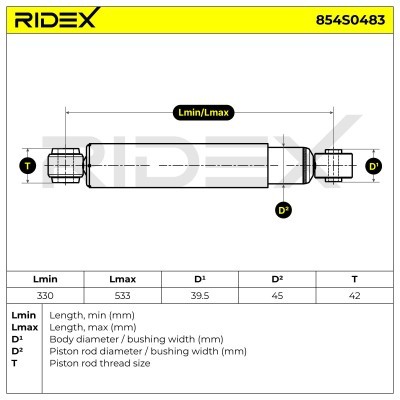 Amortyzator RIDEX 854S0483 854S0483 - foto 6