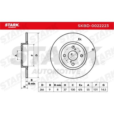 Tarcza hamulcowa Stark SKBD-0022223 SKBD-0022223 - foto 5