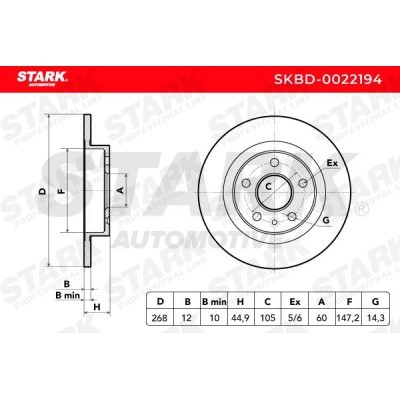 Tarcza hamulcowa Stark SKBD-0022194 SKBD-0022194 - foto 8