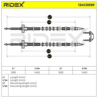 Linka Hamulca Ręcznego RIDEX 124C0059 124C0059 - foto 6
