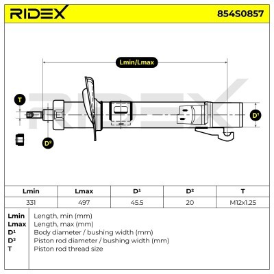 Amortyzator RIDEX 854S0857 854S0857 - foto 7