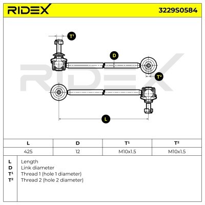 Łącznik Stabilizatora RIDEX 3229S0584 3229S0584 - foto 5