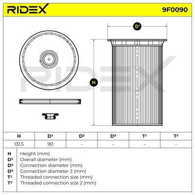 Filtr Paliwa RIDEX 9F0090 9F0090 - foto 6