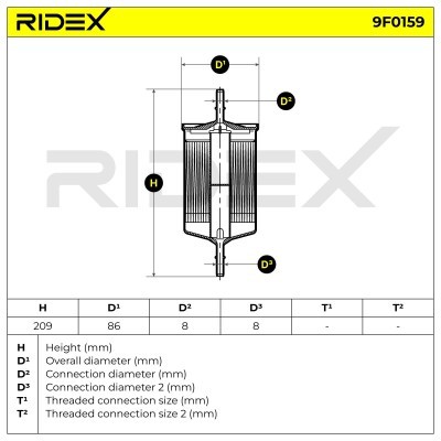 Filtr Paliwa RIDEX 9F0159 9F0159 - foto 10