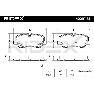 Klocki hamulcowe RIDEX 402B1181 402B1181 - foto 6