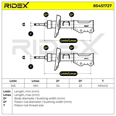 Amortyzator RIDEX 854S1727 854S1727 - foto 7