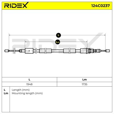 Linka Hamulca Ręcznego RIDEX 124C0237 124C0237 - foto 12