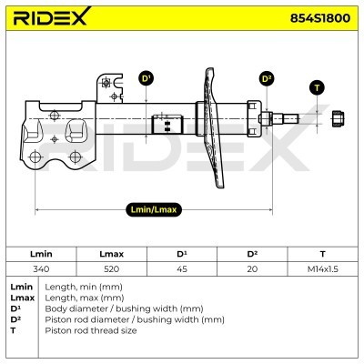 Amortyzator RIDEX 854S1800 854S1800 - foto 6