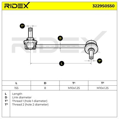 Łącznik Stabilizatora RIDEX 3229S0550 3229S0550 - foto 9