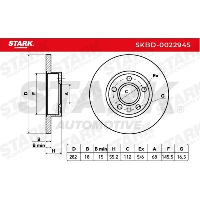 Tarcza hamulcowa Stark SKBD-0022945 SKBD-0022945 - foto 7