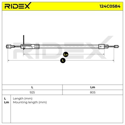 Linka Hamulca Ręcznego RIDEX 124C0584 124C0584 - foto 6