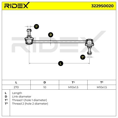 Łącznik Stabilizatora RIDEX 3229S0020 3229S0020 - foto 3